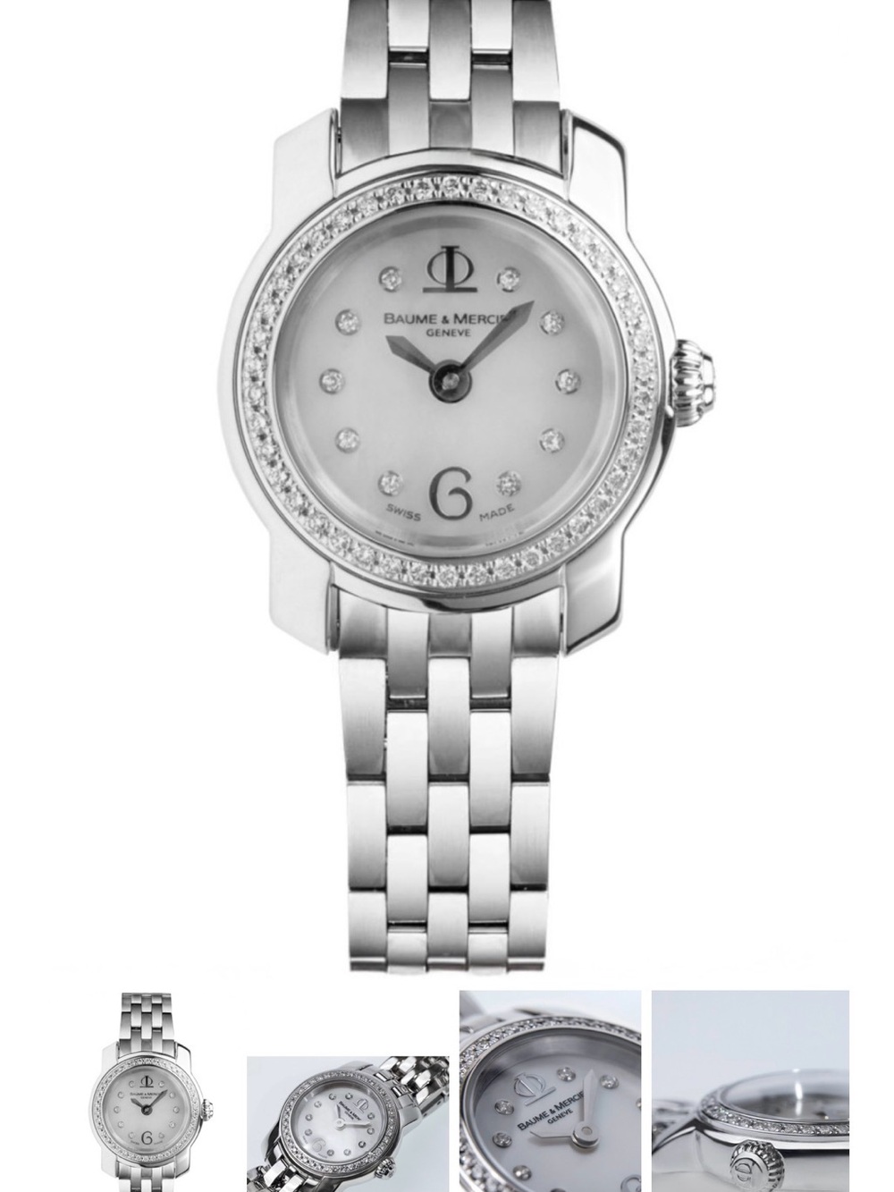 Baume & Mercier 18k white Gold  Diamond-Accent Women's white Gold
